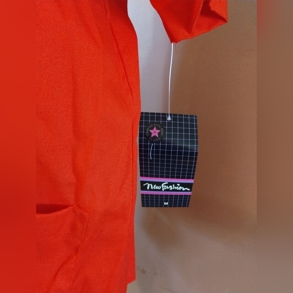 NWT New Fashion Red collared button up shirt top - Picture 6 of 8